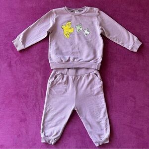 Bird Print Sweatsuit Set